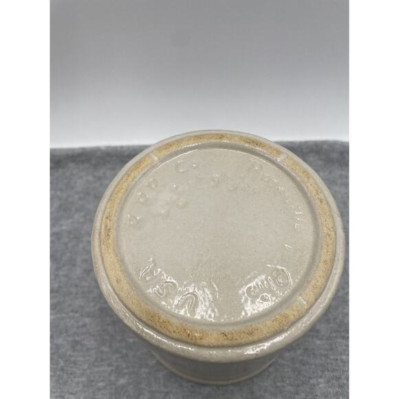 Roseville Pottery Christmas Hand painted Santa 1 Qt Crock Tall Robinson Ransbot - Picture 9 of 9